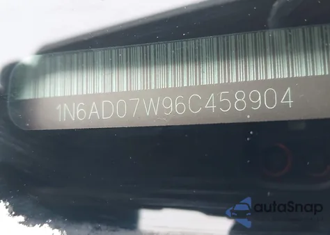 2006 Nissan Frontier Se z USA, uszkodzony, nr VIN 1N6AD07W96C458904